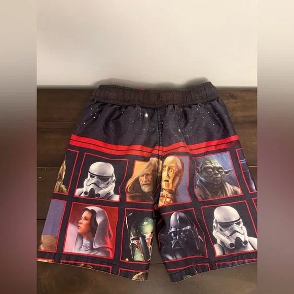 Star Wars Red and Black Swim Shorts - Picture 2 of 4